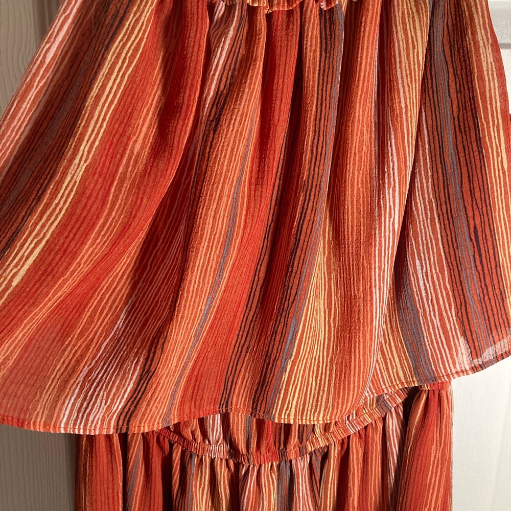 Fall color dress - in between maxi and midi length